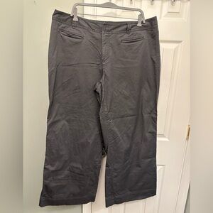 Venezia Wide Leg Chinos in Charcoal Gray